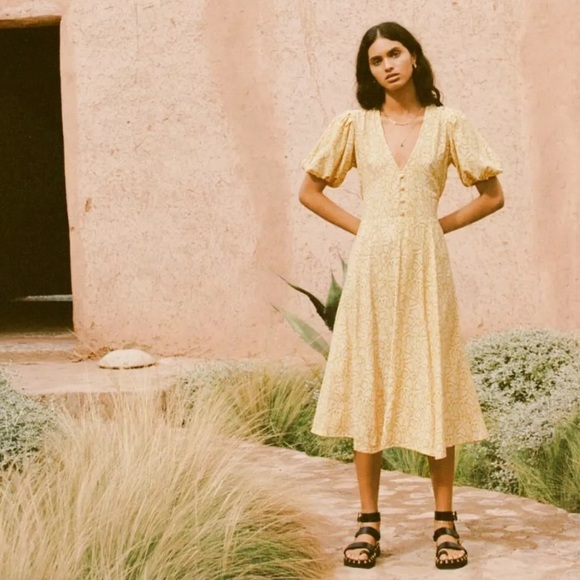 faithfull delia midi dress